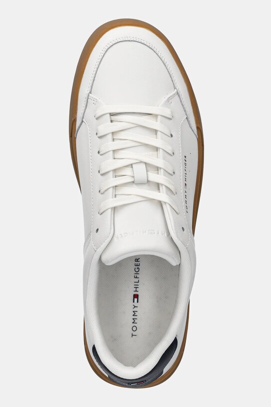 Sneakers boty Tommy Hilfiger TH COURT MIX LTH bílá FM0FM05489