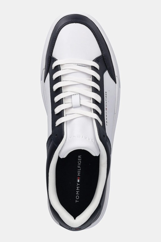 Tommy Hilfiger sneakers TH COURT MIX LTH alb FM0FM05489