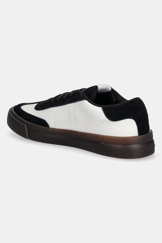 Boty Kožené sneakers boty Tommy Hilfiger TH CUPSET SUMMER LTH FM0FM05487 bílá