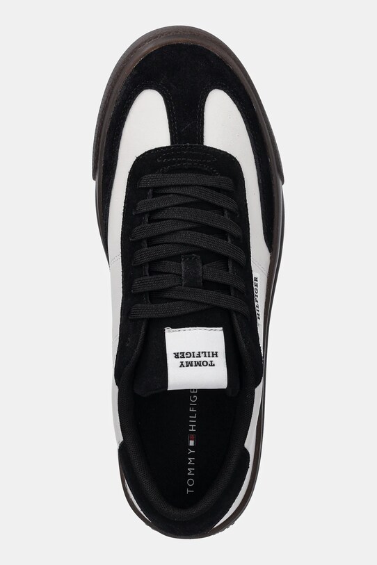 Kožené sneakers boty Tommy Hilfiger TH CUPSET SUMMER LTH bílá FM0FM05487