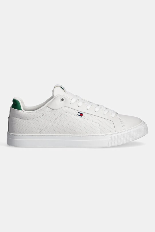 Tommy Hilfiger bőr sportcipő ICON COURT PINPERF LTH FM0FM05483 fehér SS25