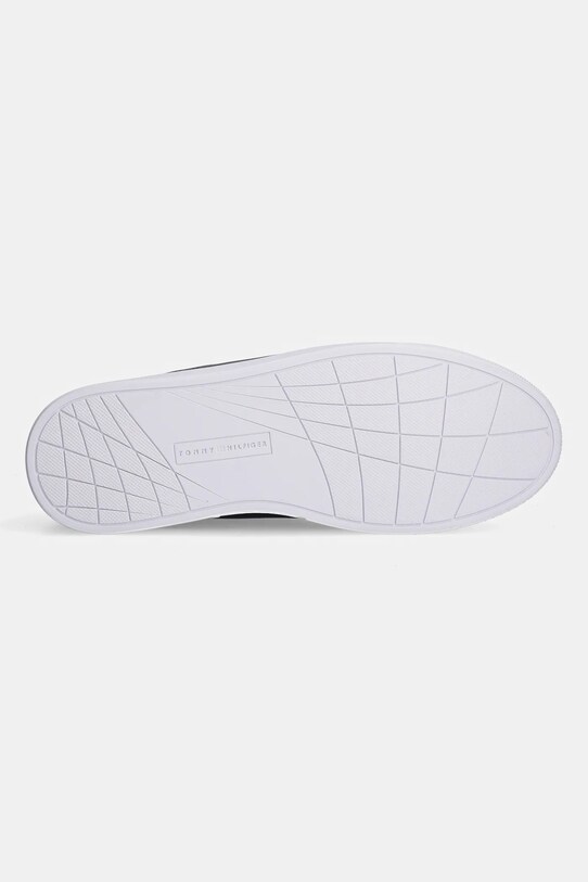 Kožne tenisice Tommy Hilfiger ICON COURT PINPERF LTH FM0FM05483 crna
