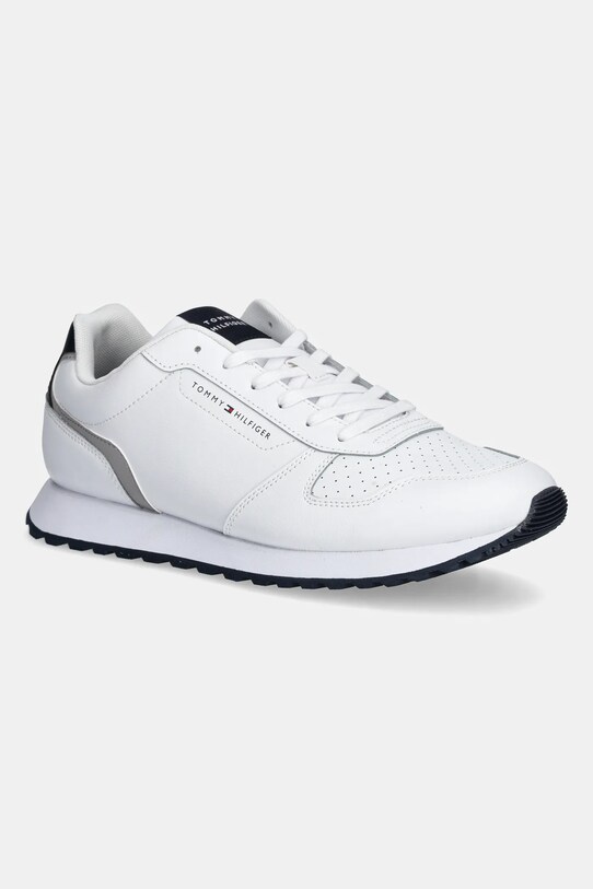 Шкіряні кросівки Tommy Hilfiger NEW RUNNER EVA MIX LTH FLAG імітація лицьової шкіри білий FM0FM05453
