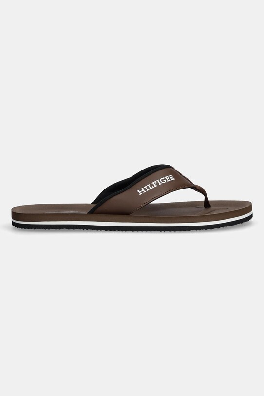 Žabky Tommy Hilfiger PADDED COMFORT HILFIGER B SANDAL FM0FM05440 hnědá SS25