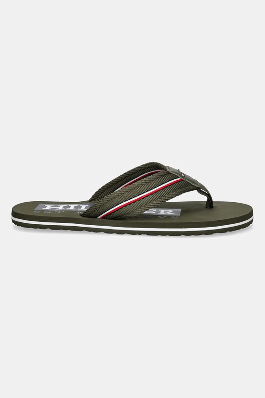 Tommy Hilfiger japonki CORPORATE HILFIGER BEACH SANDAL FM0FM05436 zielony SS25