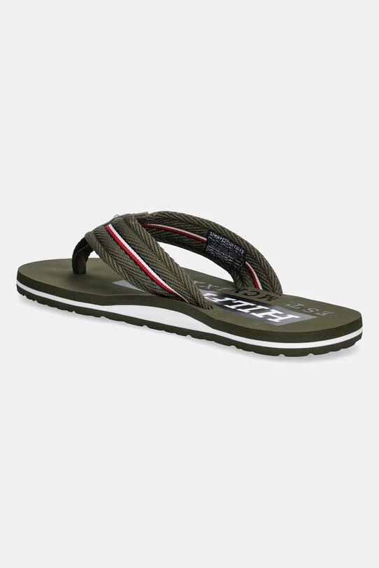 Obuwie Tommy Hilfiger japonki CORPORATE HILFIGER BEACH SANDAL FM0FM05436 zielony