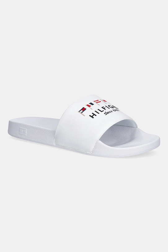 Tommy Hilfiger klapki HILFIGER FLAGS POOL SLIDE biały FM0FM05431