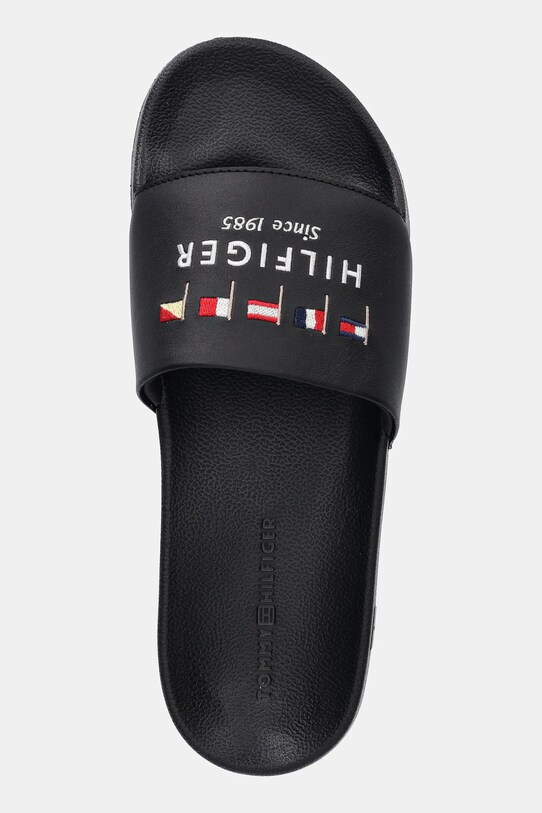 Tommy Hilfiger papuci HILFIGER FLAGS POOL SLIDE negru FM0FM05431