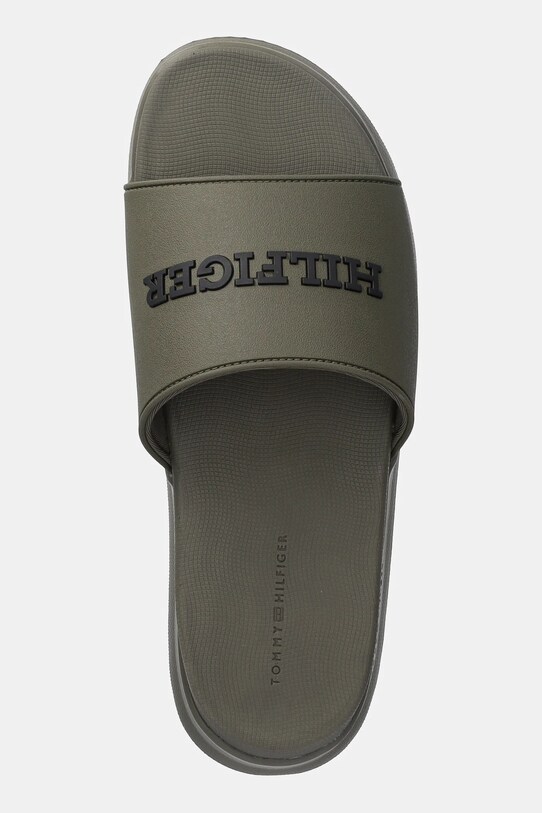 Obuwie Tommy Hilfiger klapki DUAL DENSITY HILFIGER POOL SLIDE FM0FM05430 zielony