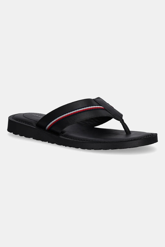 Tommy Hilfiger papuci CORE HILFIGER TOE POST LH SANDAL textil negru FM0FM05416