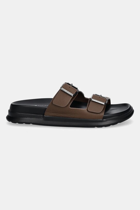 Кожаные шлепанцы Tommy Hilfiger D DENSITY HILFIGER LTH SAND FM0FM05414 коричневый SS25