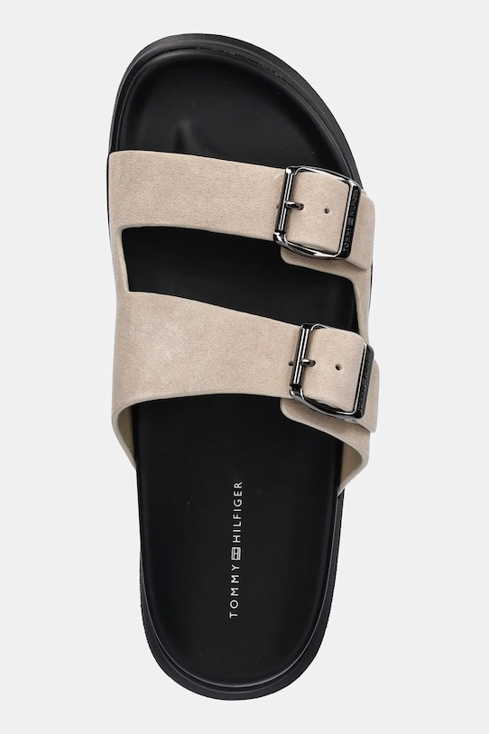 Замшеві шльопанці Tommy Hilfiger D DENSITY HILFIGER SDE SAND бежевий FM0FM05413
