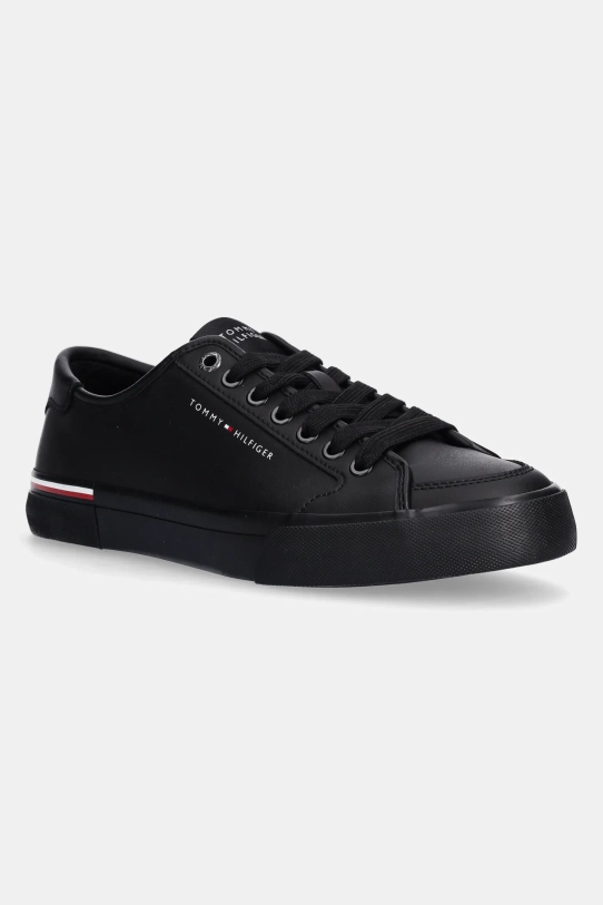 Tommy Hilfiger sneakersy skórzane CORE CORPORATE VULC LEATHER niska czarny FM0FM05399