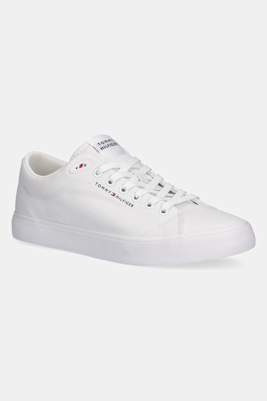 Tommy Hilfiger sportcipő TH HI VULC LOW CORE CANVAS Planet friendly fehér FM0FM05396