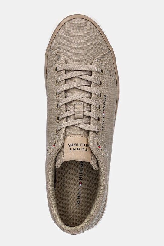 Tenisice Tommy Hilfiger TH HI VULC LOW CORE CANVAS bež FM0FM05396