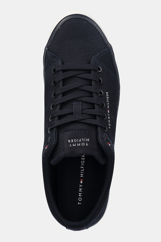Ниски кецове Tommy Hilfiger TH HI VULC LOW CORE CANVAS тъмносин FM0FM05396