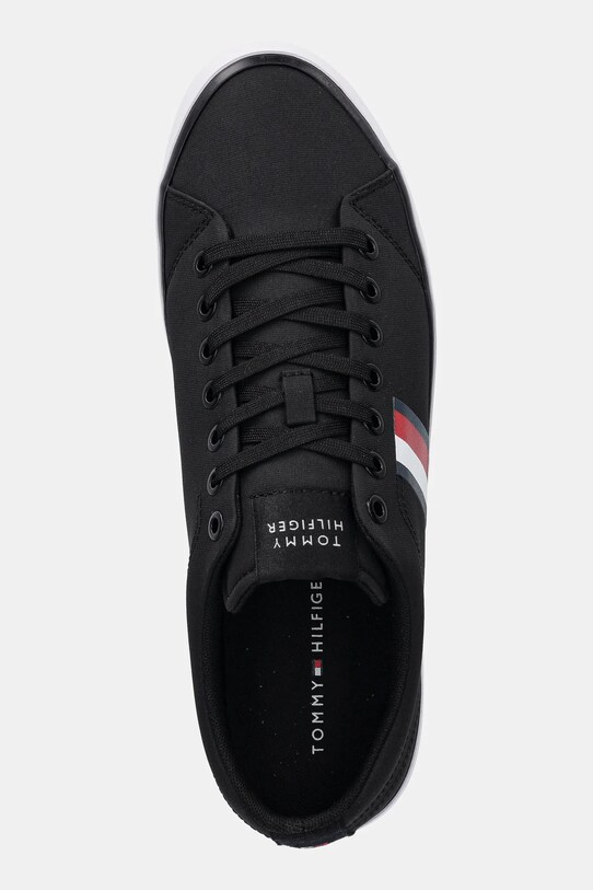 Tenisice Tommy Hilfiger TH HI VULC LOW CORE STRIPES MESH crna FM0FM05393