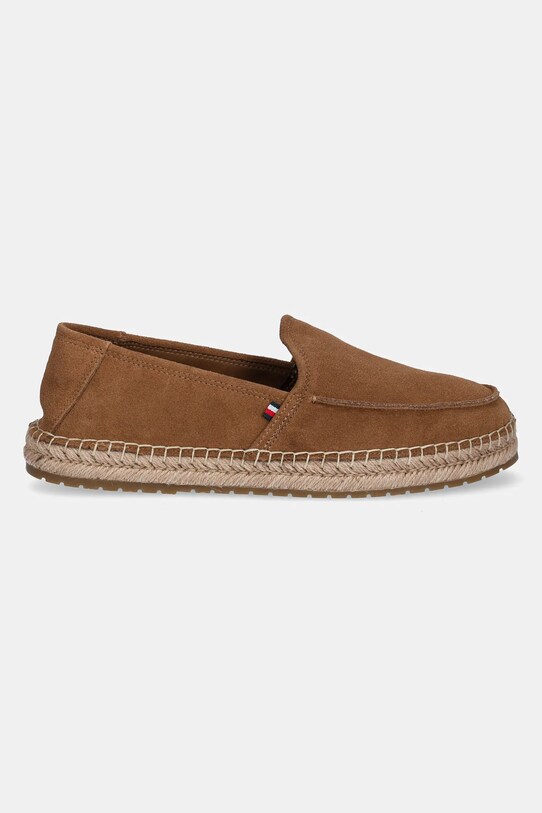 Semišové espadrilky Tommy Hilfiger HILFIGER FLEX ESPA SUEDE LOAFER FM0FM05392 hnedá SS25
