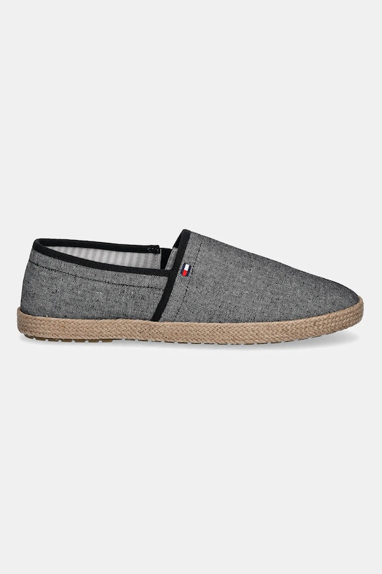 Tommy Hilfiger espadryle HILFIGER CHAMBRAY ESPADRILLE FM0FM05391 czarny SS25