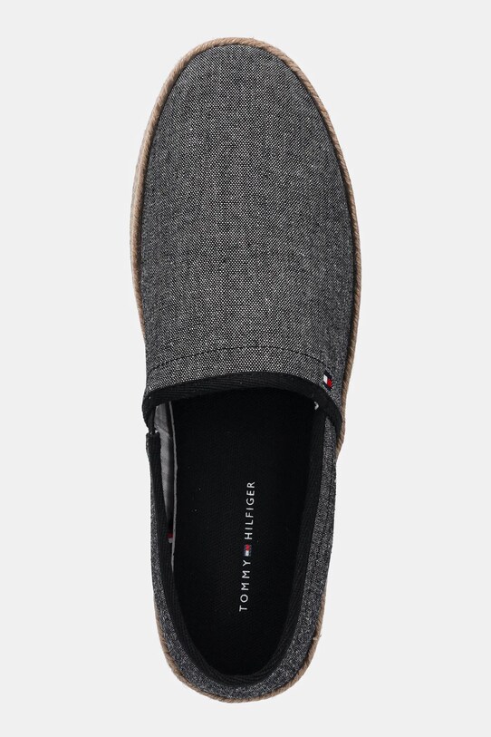 Tommy Hilfiger espadryle HILFIGER CHAMBRAY ESPADRILLE czarny FM0FM05391