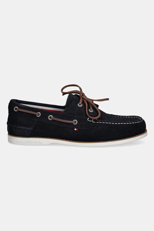 Tommy Hilfiger mokasyny zamszowe TH BOAT SHOE CORE SUEDE FM0FM05387 granatowy SS25