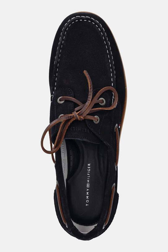 Tommy Hilfiger mokasyny zamszowe TH BOAT SHOE CORE SUEDE granatowy FM0FM05387