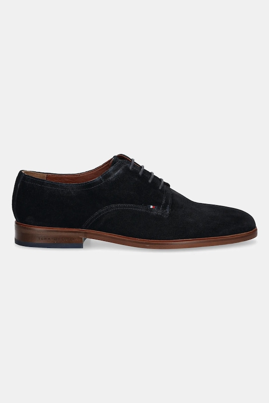 Semišové poltopánky Tommy Hilfiger HILFIGER THUNIT SUEDE SHOE FM0FM05377 tmavomodrá SS25