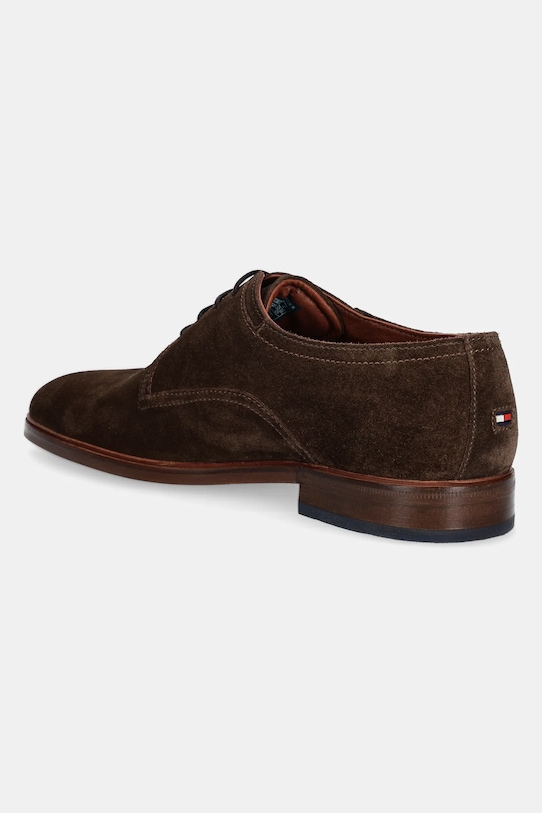 Obuwie Tommy Hilfiger półbuty zamszowe HILFIGER THUNIT SUEDE SHOE FM0FM05377 brązowy