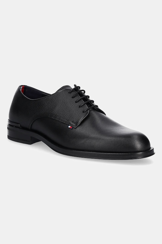 Шкіряні туфлі Tommy Hilfiger CORE HILFIGER LEATHER SHOE elegant чорний FM0FM05375