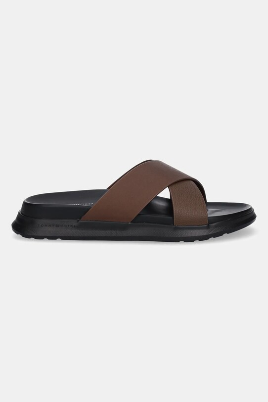 Кожаные шлепанцы Tommy Hilfiger D DENSITY HILFIGER LTH CC SAND FM0FM05358 коричневый SS25