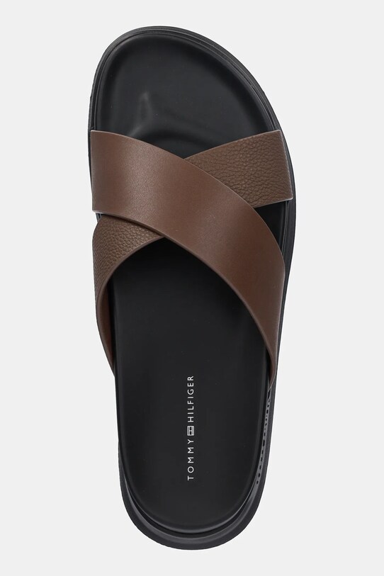 Кожаные шлепанцы Tommy Hilfiger D DENSITY HILFIGER LTH CC SAND коричневый FM0FM05358