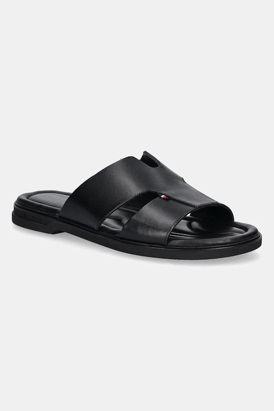Tommy Hilfiger slapi de piele PREMIUM HILFIGER SLIPON LH SAND negru FM0FM05357