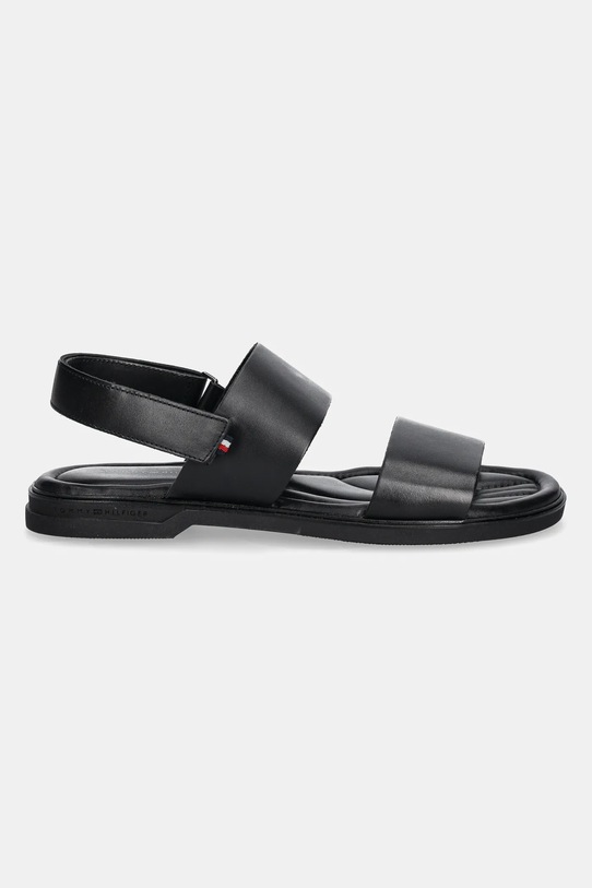 Tommy Hilfiger bőr szandál PREMIUM HILFIGER STRAPPY LH SAND FM0FM05356 fekete SS25