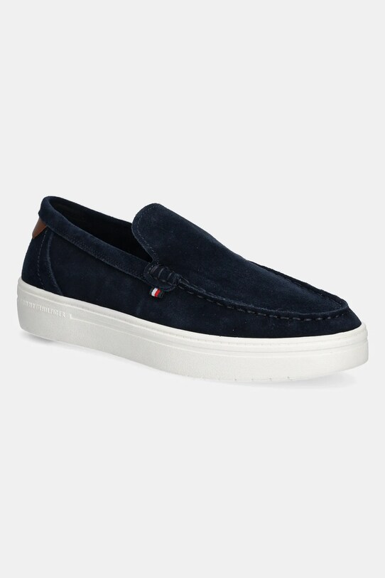 Замшеві мокасини Tommy Hilfiger MODERN LIGHT HYBRID SUEDE LOAFER замша темно-синій FM0FM05354