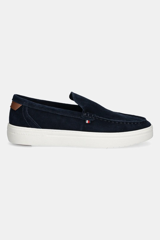 Замшеві мокасини Tommy Hilfiger MODERN LIGHT HYBRID SUEDE LOAFER FM0FM05354 темно-синій SS25