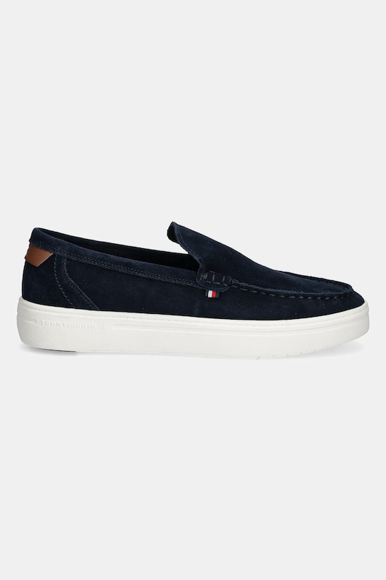 Semišové mokasíny Tommy Hilfiger MODERN LIGHT HYBRID SUEDE LOAFER FM0FM05354 námořnická modř SS25
