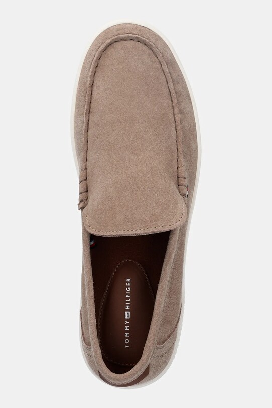 Замшеві мокасини Tommy Hilfiger MODERN LIGHT HYBRID SUEDE LOAFER коричневий FM0FM05354