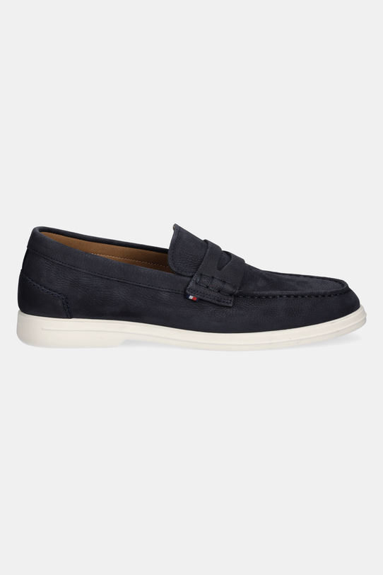 Μοκασίνια nubuck Tommy Hilfiger TOMMY HILFIGER NUBUCK P LOAFER FM0FM05350 σκούρο μπλε SS25