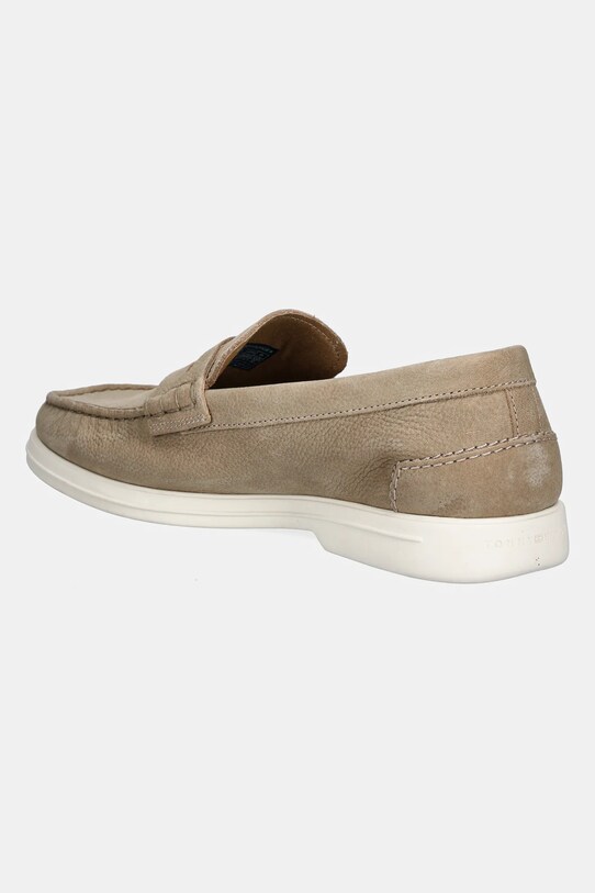 Încălțăminte Tommy Hilfiger mocasini din nubuc TOMMY HILFIGER NUBUCK P LOAFER FM0FM05350 bej