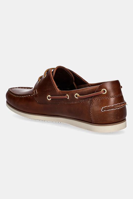 Obuwie Barbour półbuty skórzane Wake MFO0684TA52 brązowy