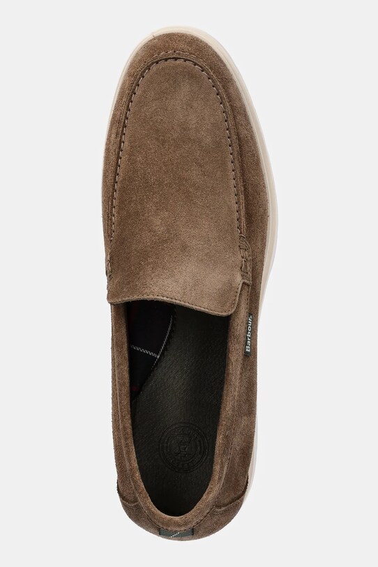 Barbour mocasini din piele întoarsă Carty maro MFO0797BE31