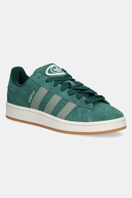 adidas Originals sneakers din piele intoarsă Campus 00s mic de statură verde JH8794