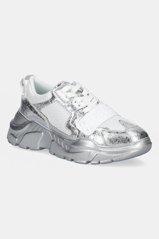 Sneakers boty Versace Jeans Couture textilní stříbrná 78YA3SC4.ZSC56.LA3