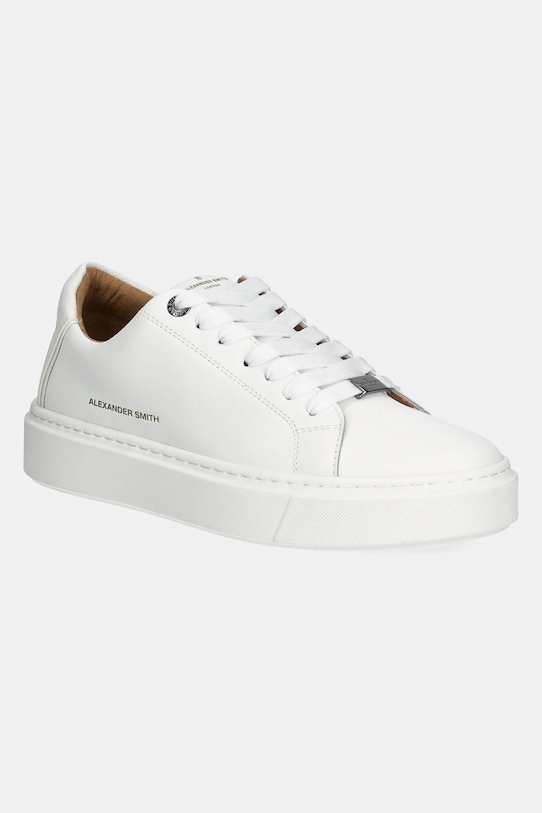 Sneakers boty Alexander Smith London přírodní kůže bílá ALBBLDM9064TWT