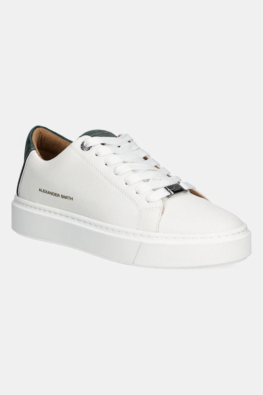 Sneakers boty Alexander Smith London přírodní kůže bílá ALBBLDM9066WDG