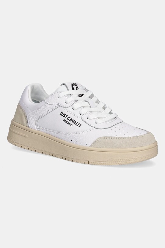 Just Cavalli sneakers din piele mic de statură alb 78QA3SM8ZPA90003