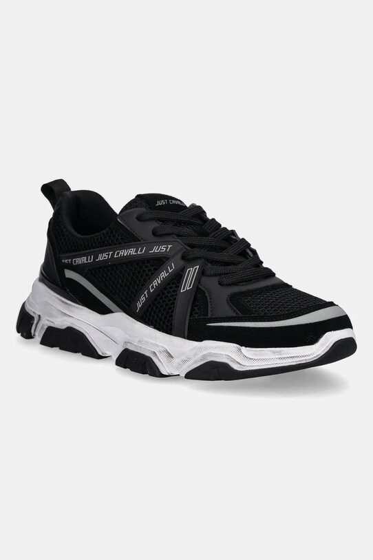 Just Cavalli sneakers mic de statură negru 78QA3SH5ZSC48899