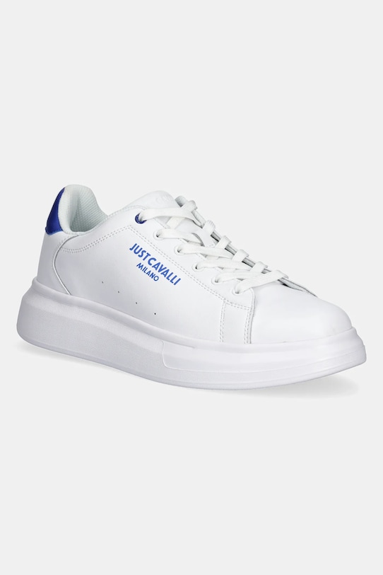 Just Cavalli bőr sportcipő alacsony fehér 78QA3SBFZPA96003