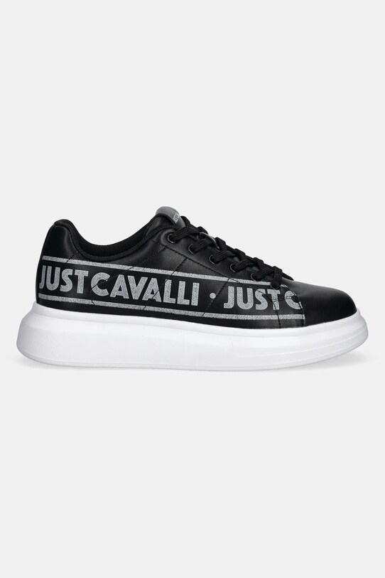 Δερμάτινα αθλητικά παπούτσια Just Cavalli 78QA3SBCZPA95899 μαύρο SS25