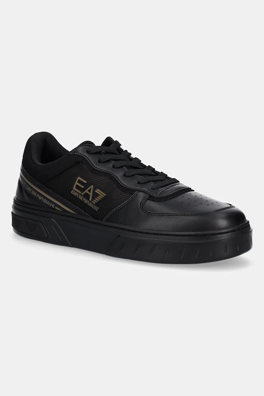 EA7 Emporio Armani sneakersy imitacja skóry licowej czarny XK374.X8X173